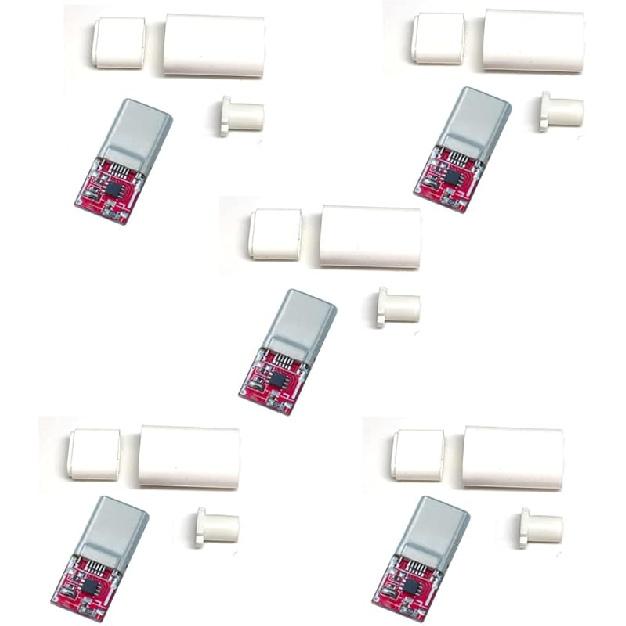 1PCS USB-C PD QC DC5V 9V 12V 15V 20V Adjustable Voltage Power Trigger Module 5A Type-C Male Input