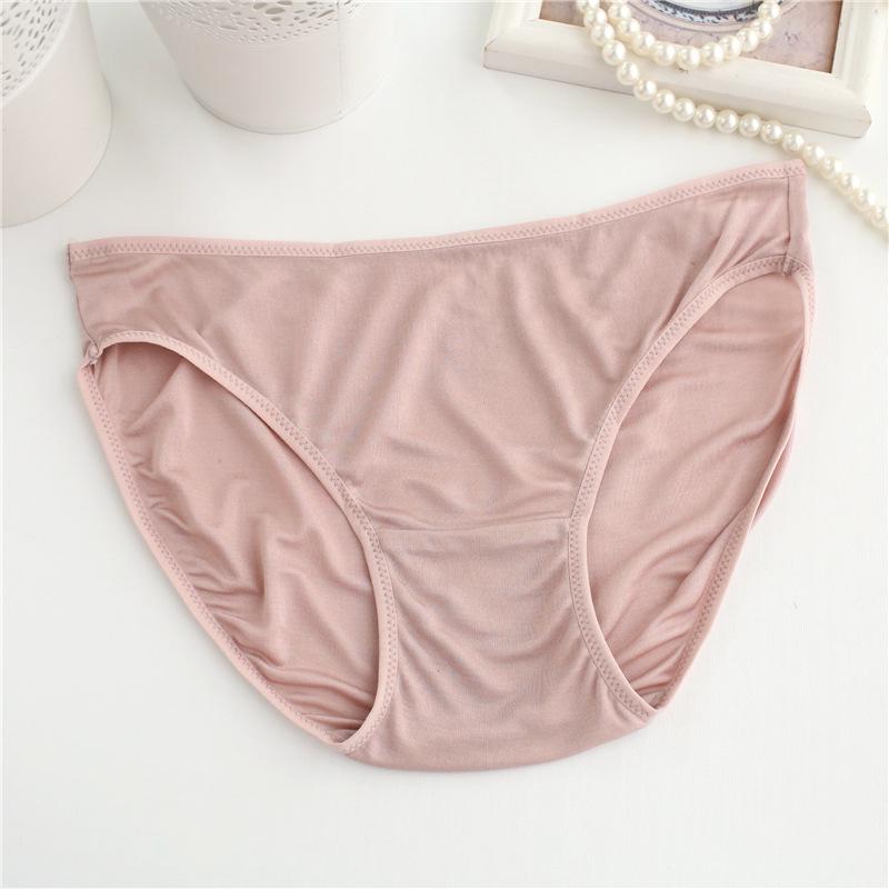 Women's Low-Waist Mulberry Silk Panties - Seamless, Comfortable, Breathable Briefs