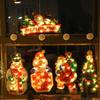 LED Christmas Decoration Suction Cup Light, Santa Claus Snowman Shaped Light, Christmas Shop Window Decoration, Home Decoration