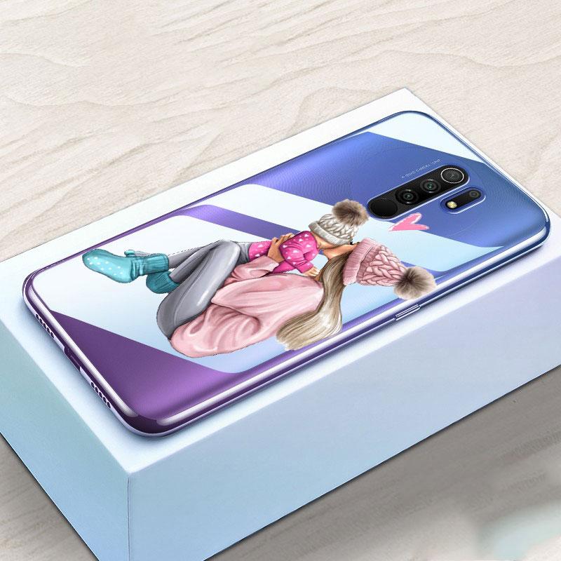 

Силиконовый чехол для телефона для мамы и девочки для Xiaomi Redmi Note 10 9 Pro Max 10S 9S 8T 8 8A 9 9A 9C 9T K40 Pro 5G, мягкий чехол Redmi Note 10Pro Max