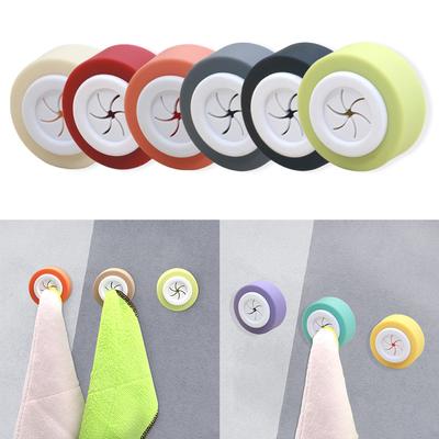 Punch-Free Towel Hook Hole Plug Wall Hanging Towel Rack Bathroom Toilet Kitchen Rag Rack Dishcloth Hook
