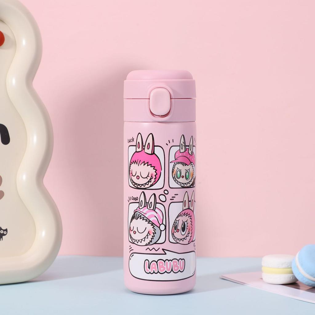 Cartoon Pattern Bouncing Cup Car Pea Cup High Value 304 Stainless Steel Vacuum Thermos Cup