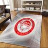 Olympiacos F.C.2 Flannel Pattern Square Carpet,Area Rug,Carpet Rug for Living Room Bedroom Sofa Playroom Decor,Non-slip Floor Mat