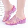 Summer Sandals Female Crystal Jelly Shoes Beach Shoes Slip Plastic Transparent Shoes Women Sandals Pvc Jelly Sandals
