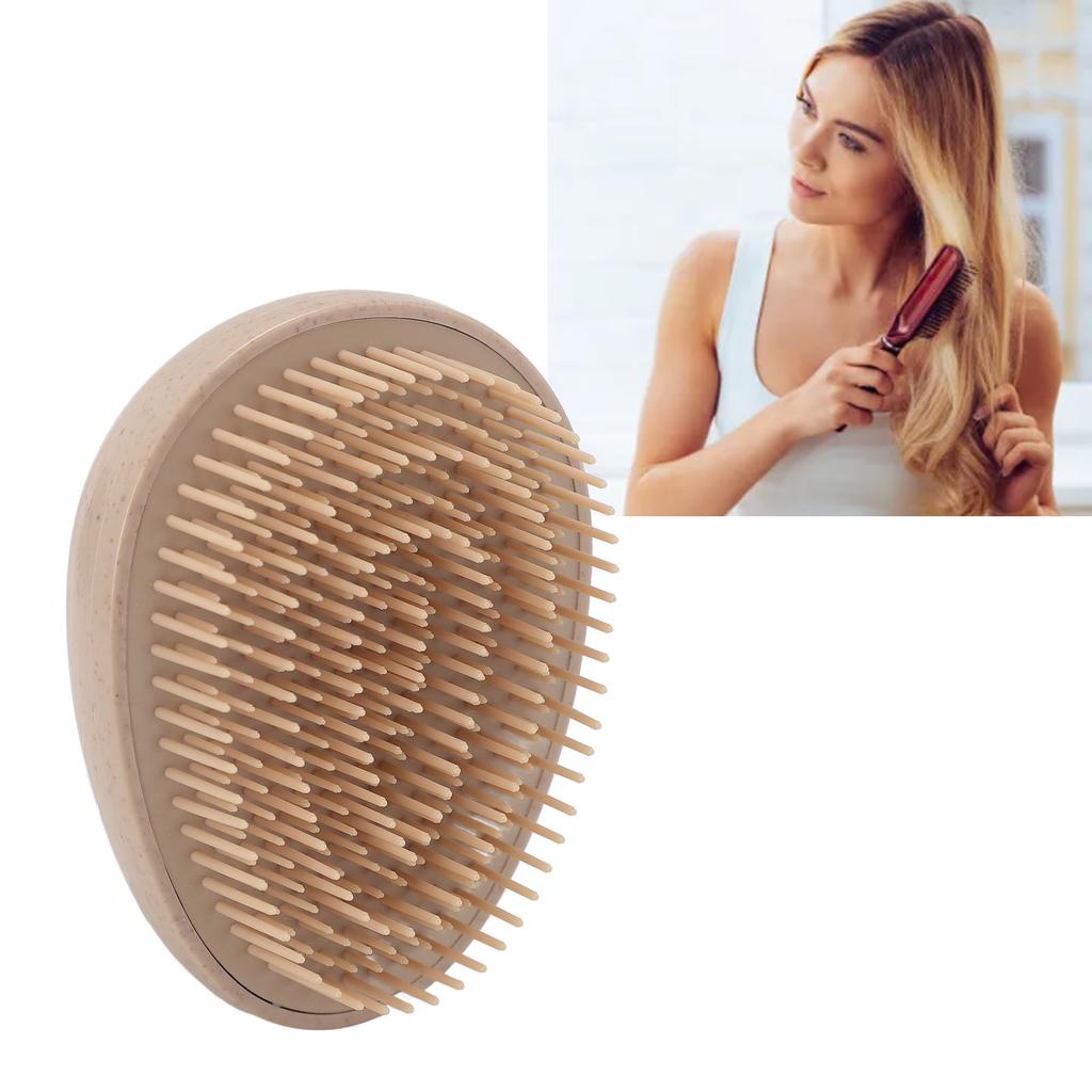 4Pcs Detangling Hairbrush Wheat Straw Soft Teeth Round Handle Dry Wet Scalp Massaging Hair Comb