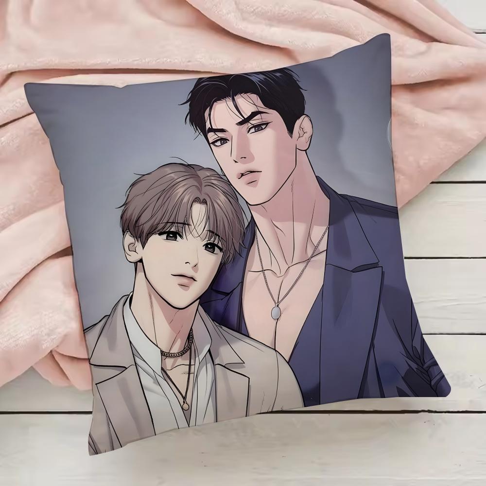 Jinx BL Comics Pillow Case Pillowcase Anti-dustmite Pillow Invisible Zipper Silky Short Plush Sofa Cushion Cover
