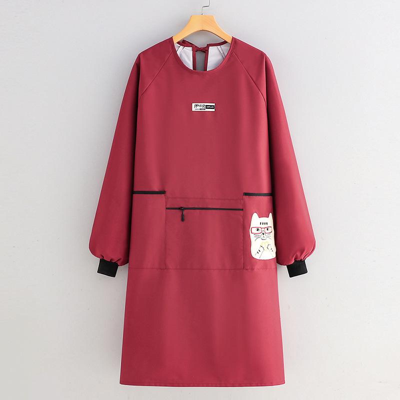 Waterproof Oil-Proof Long-Sleeve Kitchen Apron for Men & Women