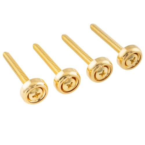 Musiclily Pro 14mm Steel Neck Joint Bushings and Screws for Electric Guitars/Basses, Nickel (Set of 4)