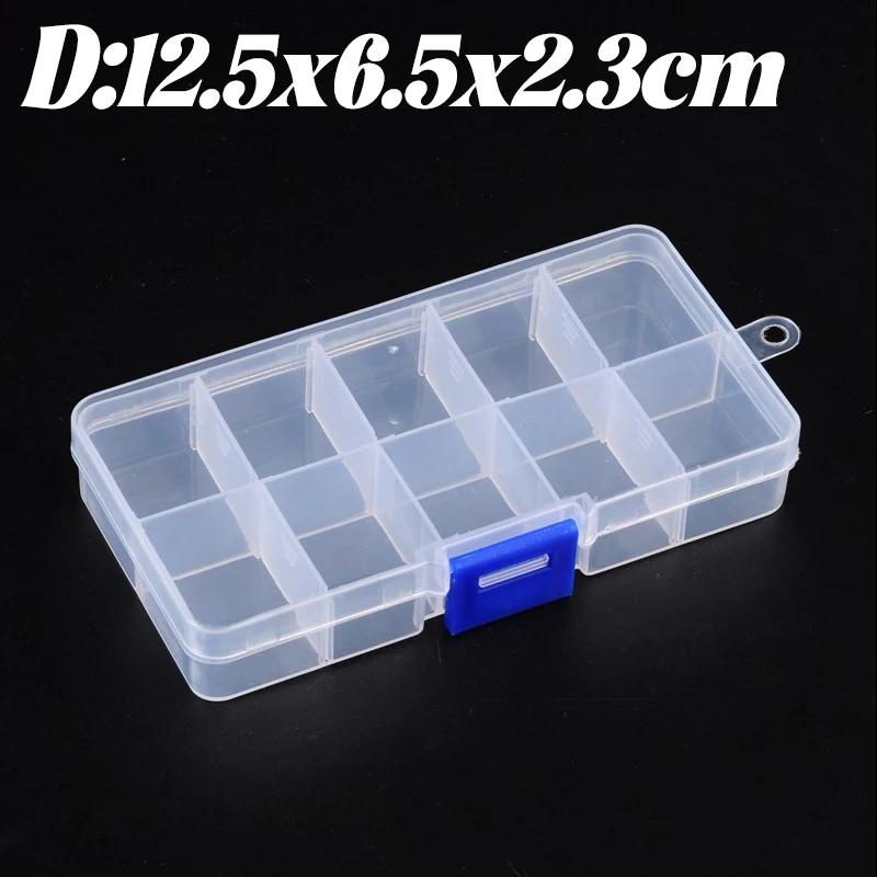 8 Styles Clear Plastic Jewelry Storage Case Small Boxes Storage Case Container Packaging Box Earrings Rings Beads Earplug Boxes