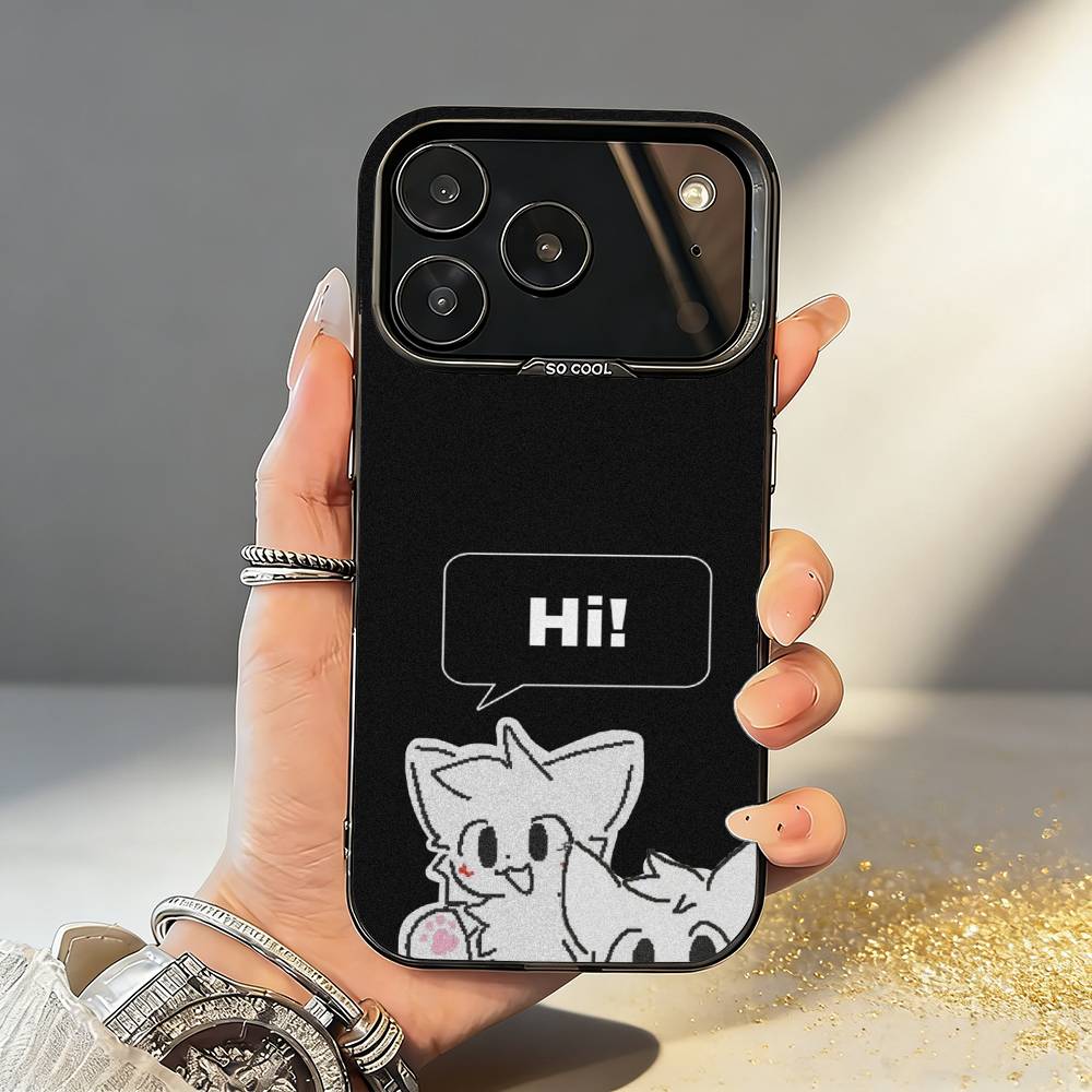 1PC Cute B-Boykisser Phone Case For iPhone17,16,15,14,13,12,11,Pro,MAX Gray Matte Silicone Black Cover