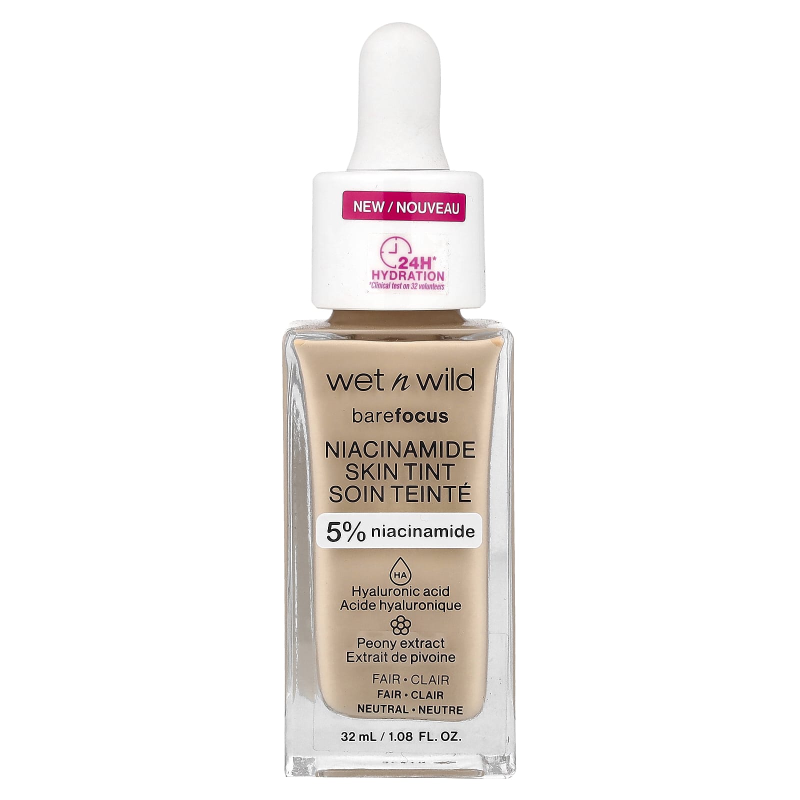 

wet n wild, Barefocus, Niacinamide Skin Tint, Light, 32ml (1.08fl oz)