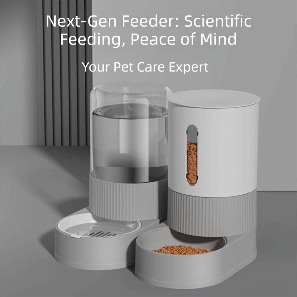 Large Capacity Gravity Food Bowl Transparent Pet Water Dispenser Pet Water Fountain  Daily Feeding