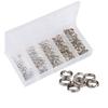 200/250Pcs 5 Size Stainless Steel Fishing Split Rings High Strength Large Tensile Force Lure Connector Loop Set Terminal Tackles