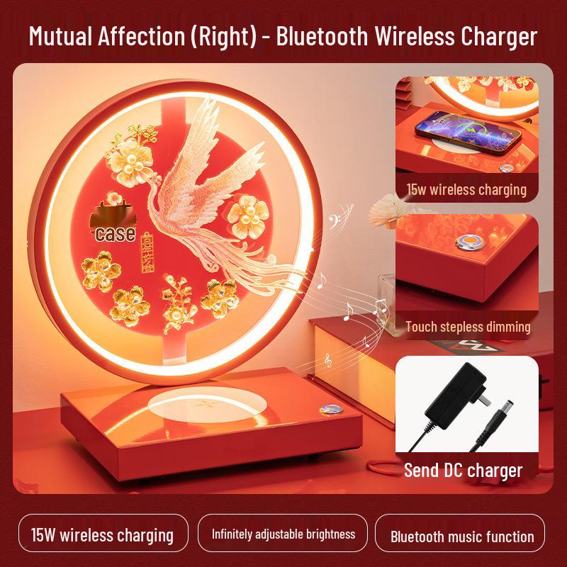 LED Bluetooth Night Light: Wedding Gift for Newlyweds, Bedside Lamp for Bedroom or Wedding Celebration