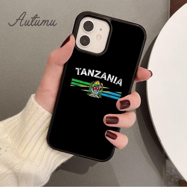 Tansania Flagge Wappen Handyhülle für iPhone 11 12 13 14 Pro Max mini XR XS SE 2020 6S 7 8 Plus Samsung Galaxy S21 S22 Hülle