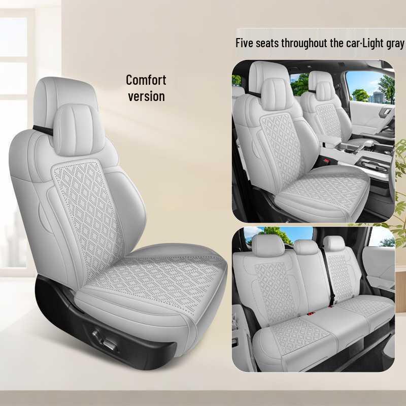 Equation Leopard Titanium Seat Covers: Full Coverage, Breathable, Universal, 2025 Model, Four Seasons, 7-Seater.