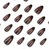 Bestseller Mandelform Schwarzbraun Ombre Press-On Nagelspitzen für Herbst & Winter Nagelkunst