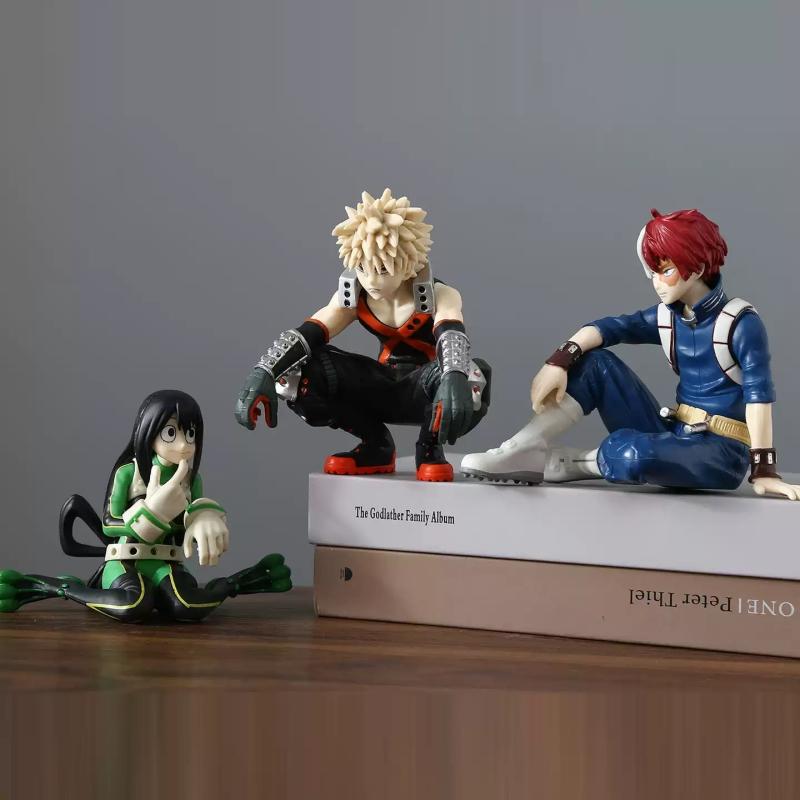 Anime Figure My Hero Academia Midoriya Izuku Bakugou Katsuki Asui Tsuyu Todoroki Shoto Collectible Toy Decor Model Gift