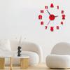 Christmas 3D Wall Clock Glow-in-the-dark Frameless Acrylic Clock Silent Home Office Bedroom Living Room Digital Analog Clock Decoration