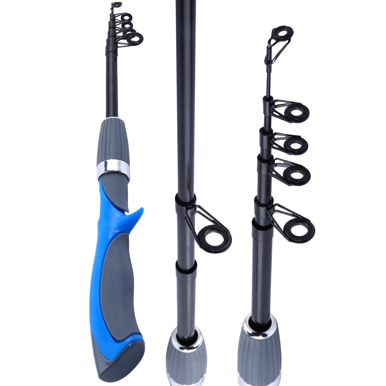 Спининг из углеродного волокна 1.5 метра 1 pcs Fishing Rod чёрный/синий — фото 10