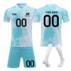 Conjunto de Camiseta de Fútbol Personalizada Número Personalizado Equipo Uniforme Transpirable Kit Camiseta de Manga Corta Pantalones Cortos para Hombres Mujeres Jóvenes Adultos