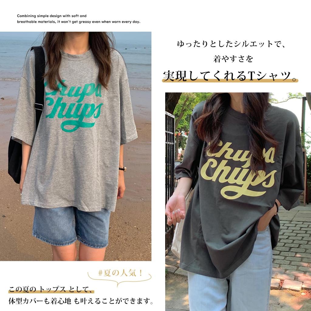 Short Long Print English Logo Round Body Korean Autumn [Merelop Ceto] Women's T-Shirt, Sleeve, T-Shirt, Top, Tee-Shirt, Neck, Thin, Plain, Covering,