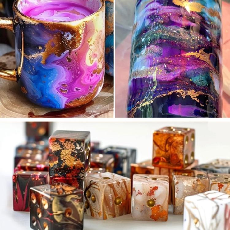 Set of 24 Resin Dye Craft Pigments Epoxy Resin Dye Concentrated Resin Colorant for Projects Paintings and Accessories