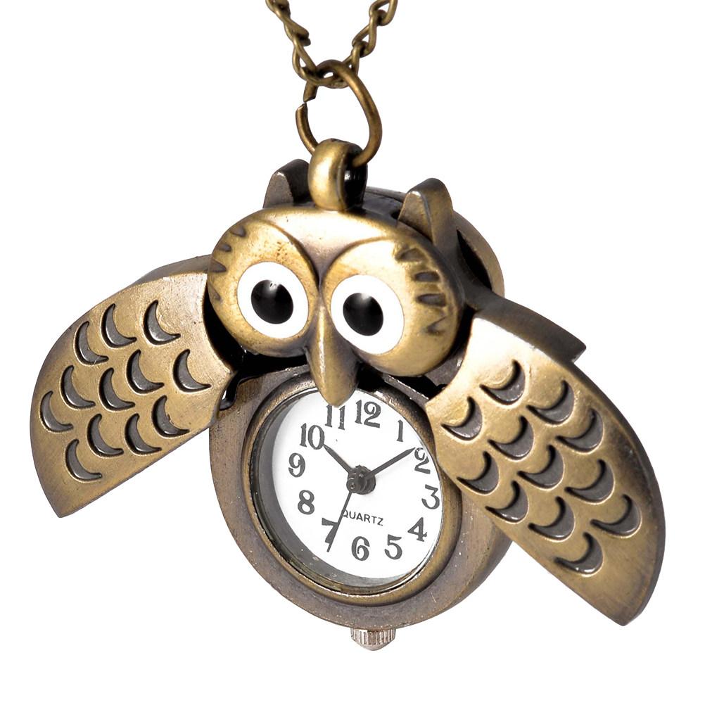 Owl Pocket Vintage Creative Design Decorative Pocket Watch Brass Decorative Timepiece For Men Women Fashion Accessory