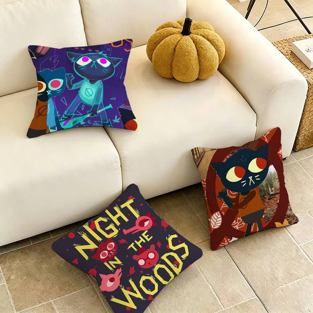 Game Night in the WoodsS Pillow Case Square DoubleSided Sofa Cushion Cover Bedroom Bedside Pillow Gift