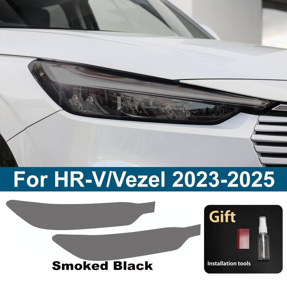 For Honda CR-V/HR-V/Vezel/Civic/Accord/Fit/Jazz/Pilot TPU Headlight Protective Film Smoke Black Anti-Scratch Vinyl Wrap Cover