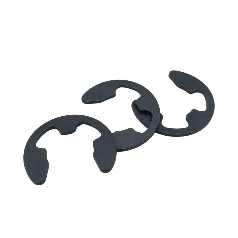 Bague d'arrêt en acier au manganèse Circlip type C Rondelle d'espacement E-Clip, Tailles M1.2-M22