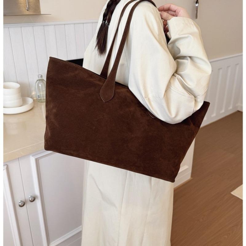 Frosted Retro Bag Women's Large-capacity New Autumn and Winter Versatile Shoulder Underarm Bag Commuter Tote Bag