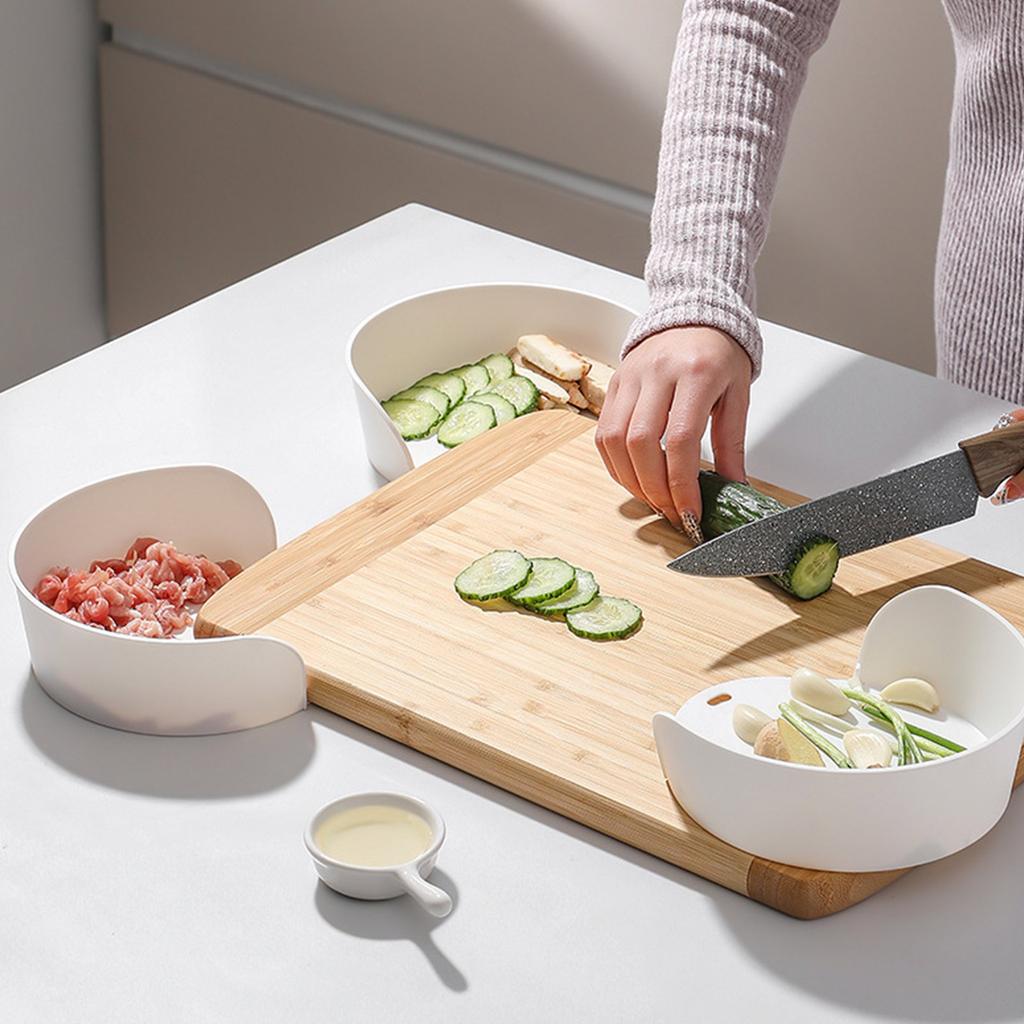 Single-sided Opening Side Dish Tray Can Be Hung With Side Dish Ingredients Classification Fruit And Vegetable Tray Cooking Tray - 3 Pieces