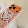 Pink Striped Little Panda iPhone 17/16 Pro Max/15/14 Girly Magnetic Case