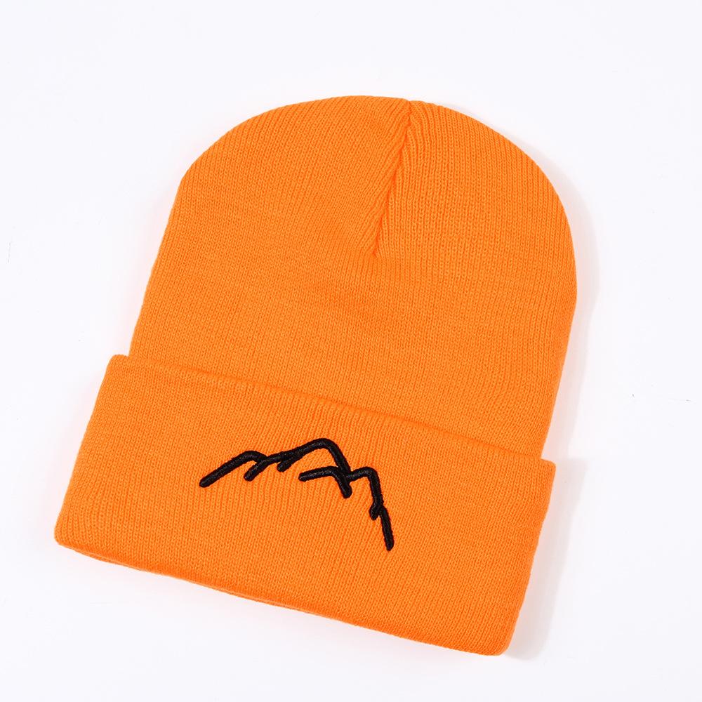 Hat Exquisite Simplicity Mountain Embroidery Unisex Warm Hatsbeanie Knitted