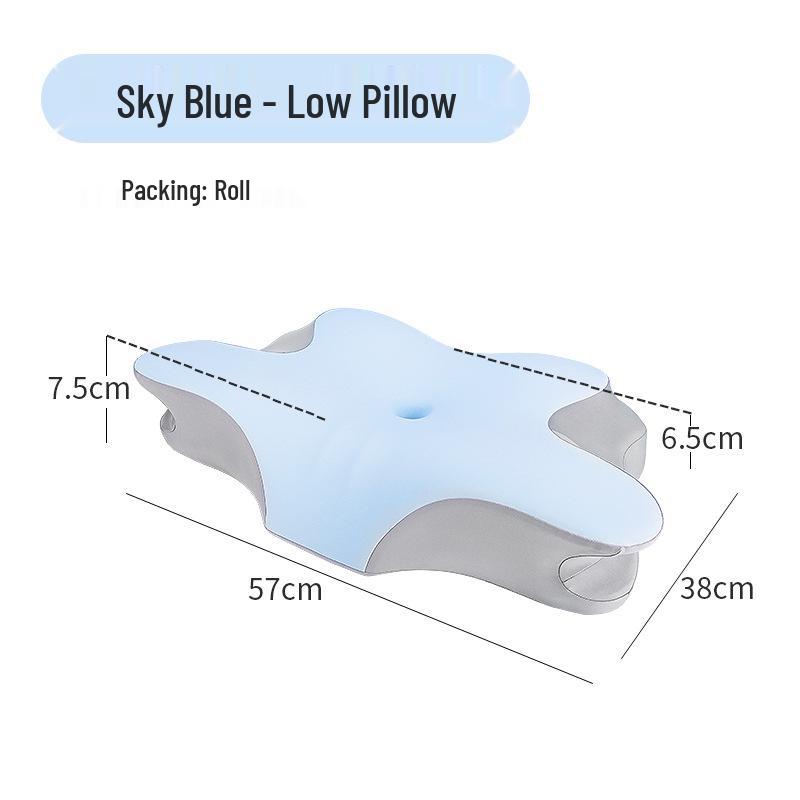 

Подушка-бабочка с эффектом памяти для поддержки шеи для спящих на боку - Патентный дизайн Pictured Dimensions