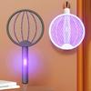 Foldable Bug Zapper Racket Rechargeable Electric Fly Swatter Fly Killer and Mosquito Trap Lamp for Indoor and Outdoor