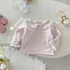 Mädchen Fleecegefüttertes Winter-Basisschicht-Oberteil (Alter 0-5) - Modische einfarbige koreanische Baby-Unterwäsche AY710