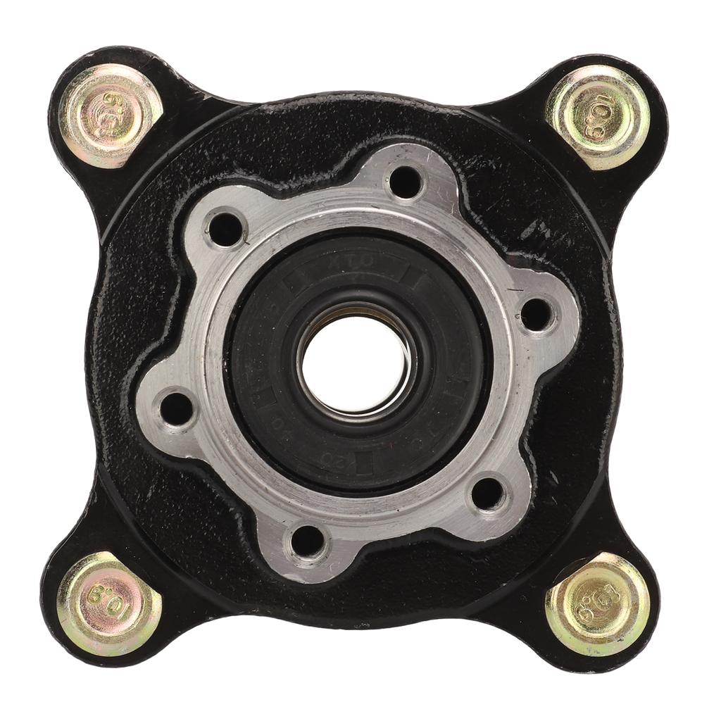 17mm Front Hub Flange Rustproof High Hardness Front Wheel Hub Flange with 4 M10 Bolts For 110cc 150cc 250cc Go Kart