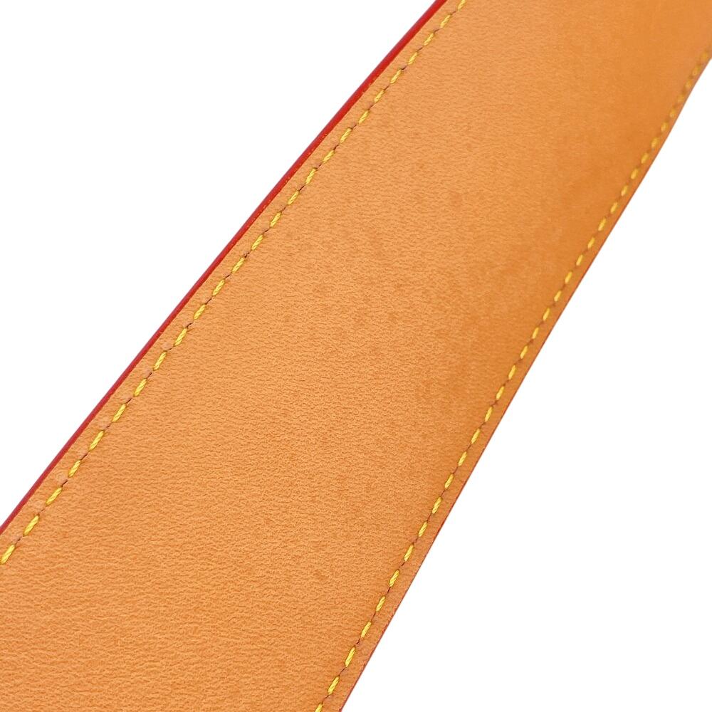 Louis Vuitton M8457 LV Initial Reversible 95/38 40mm Monogram Leather Saintur Belt Red Leather Mens Used