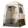 Camping Shower Tent, 1 Room, Foldable Privacy Tent Changing Room with Ground Stakes, Ropes, Carry Bag, and Crossbar, 210D Oxford Fabric with Silver