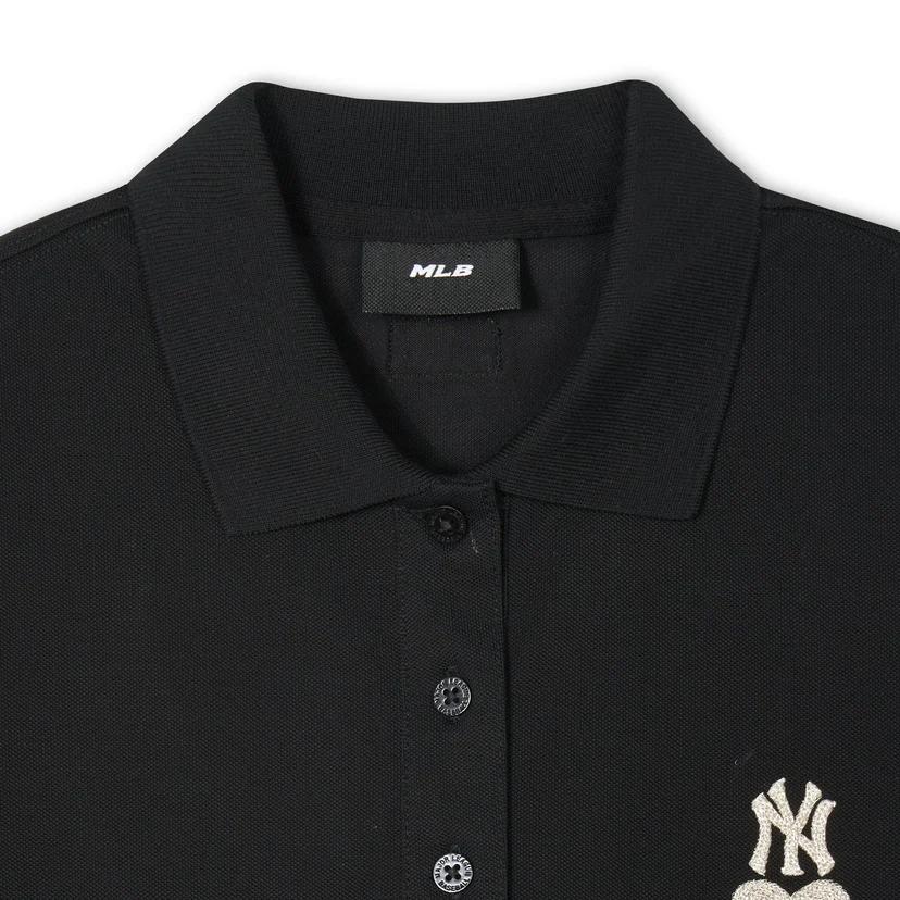 New MLB Love Series Short Sleeved Dresses Women's Black 3FOPH0143-50BKS