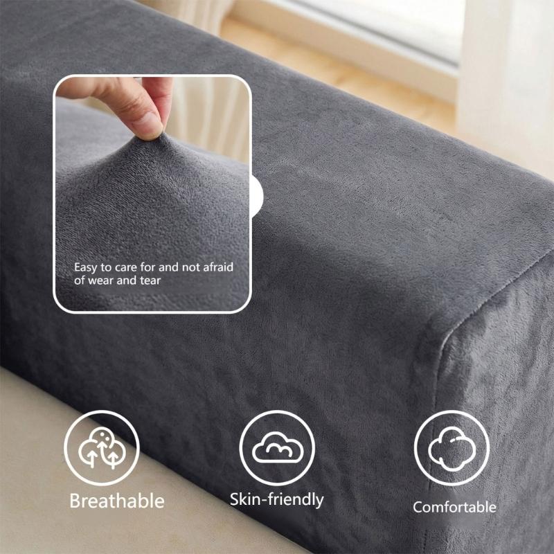 2PCS Elastic Armrest Covers For Sofas Couch Nonslip Design Fit Most Furniture Sofa Arm Slipcovers Arm Chair Protectors