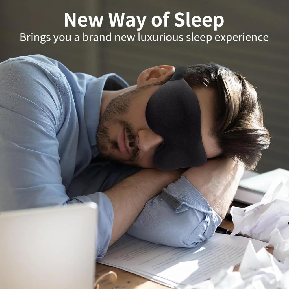 Eye Mask for Sleeping 3D Contoured Cup Blindfold Concave Molded Night Sleep Mask Block Out Light For Women Men Office Home Nap