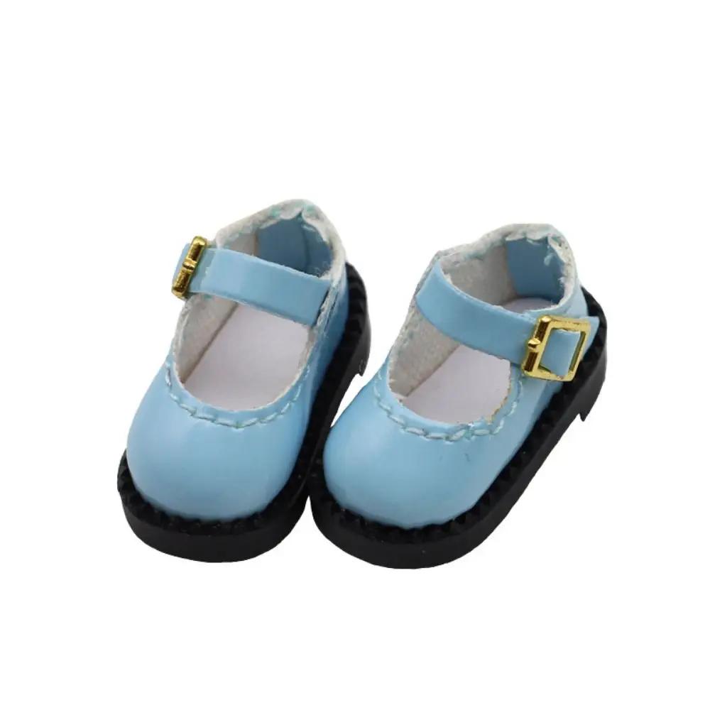 1Pair Pu Leather Ob11 Doll Sandals Mini 2.7*1.3Cm 12 Bjd Doll Pu Shoes Cute Round Toe Ob11 Princess Shoes Body Dolls