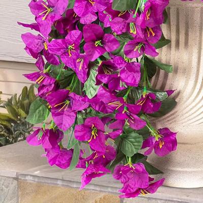 Fleur de Bougainvillier Artificielle Bougainvillier Suspendu Artificiel Pour l'Extérieur Longues Lianes Tombantes Fleur Artificielle Pour Décoration de Porte d'Entrée