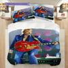 Johnny Hallyday Gitarrenperformance Bettwäsche, Bettbezug, Kissenbezug, Heimdekoration, Geburtstagsgeschenk (1 * Bettbezug+2 * Kissenbezug, ohne Füllung)