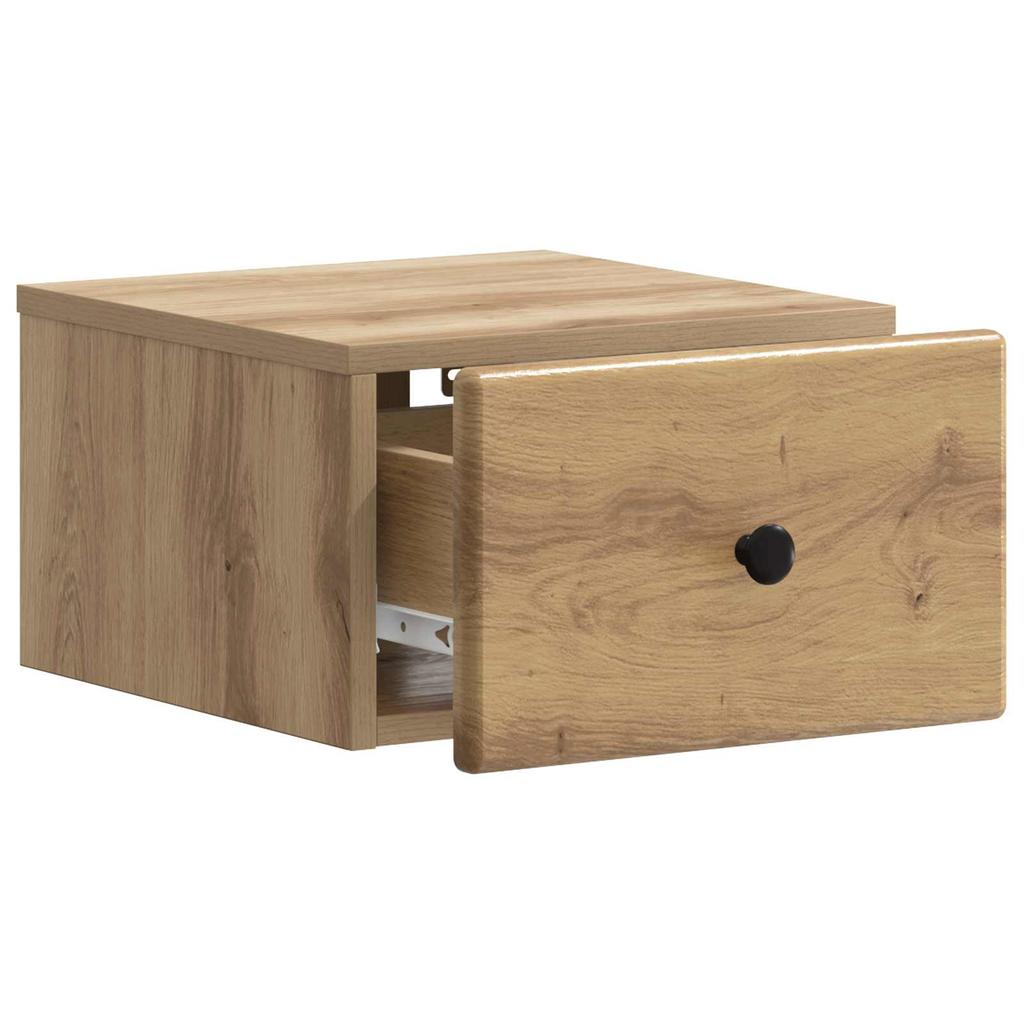 Wall Mounted Nightstand Artisan Oak 34.5 x 33 x 20 cm