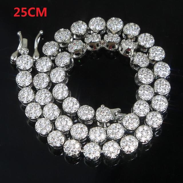 Funkelnde neue 5a Zirkonia Cz Tenniskette Hip Hop neue Kette für Fuß Frauen Sommer Iced Out Fußkettchen