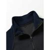 Neues Fleece Herren Polarfleece Warm Herbst und Winter Farbblock Samt Pullover Stehkragen Top